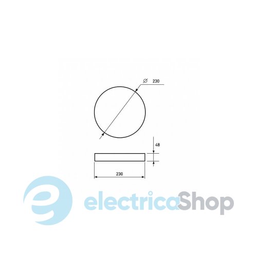 Світлодіодний світильник Eurolamp круглий накладний Easy click 20W 4000K LED-NLR-20/40(GM)