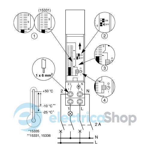 Таймер электро-механический DIN 1НО 16А 230V/AC 24ч Acti9 IH SRM Schneider Electric 15335