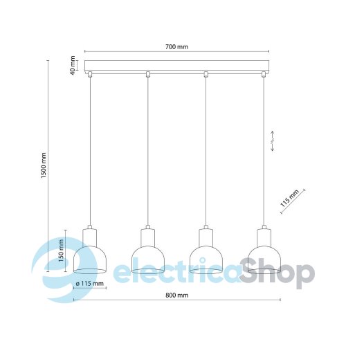 Подвесной светильник TK-Lighting CAIRO 4 4896