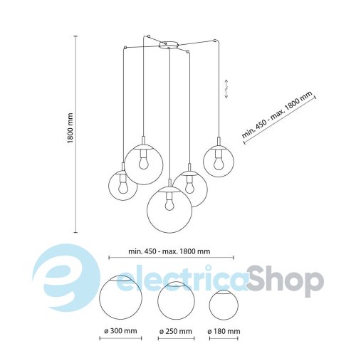 Подвесной светильник TK-Lighting ESME WHITE 5 4791