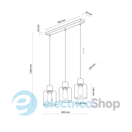 Подвесной светильник TK-Lighting ORSON 3 4568