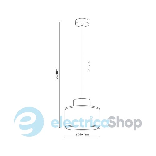 Подвесной светильник TK-Lighting DUO JUTA ORANGE 1 3227