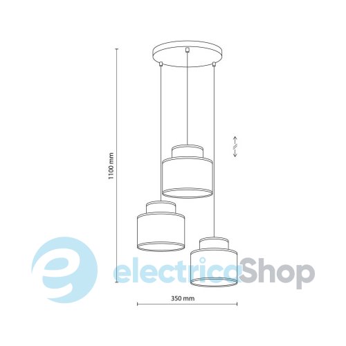 Підвісний світильник TK-Lighting DUO JUTA MIX BIG 3 2759