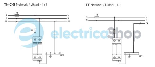 Обмежувач перенапруги тип I+II, ETITEC SM T12 300/12,5 (1+1, 2p, TТ) ETI 2440548