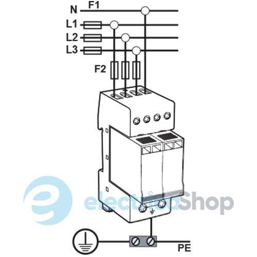 Обмежувач перенапруги тип III, ETITEC V 2T3 255/5 (3+1) ETI 2442973