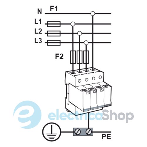 Обмежувач перенапруги тип I+II, ETITEC V T12 280/12,5 (3+1) ETI 2442908