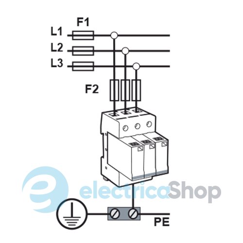 Ограничитель перенапряжения тип I+II, ETITEC V T12 280/12,5 (3+0) ETI 2442905