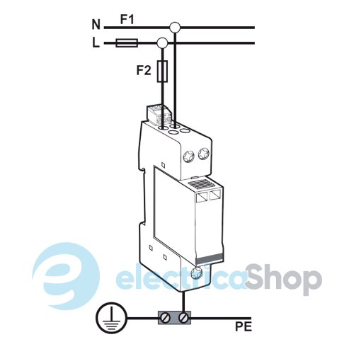 Ограничитель перенапряжения тип II, ETITEC V 2T2 255/20 (2+0) ETI 2442940