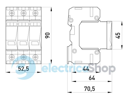 УЗИП E.Next e.PO I 3 e 280V/7kA класс I+II+III, 3 полюса