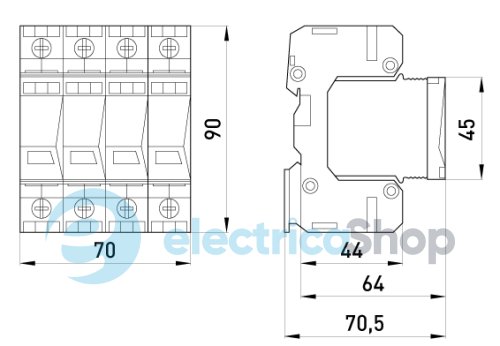 ПЗІП E.Next  e.POI.3+1m 280V/12,5kA клас I+II+III, 3 полюси + N-PE, моноблок