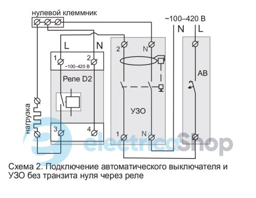 Реле напруги ZUBR 1-ф, 32 А D2-32 red