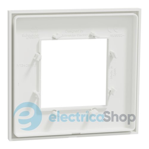 Рамка 1-постова Unica Deco Subtle NU600242, білий / мідь