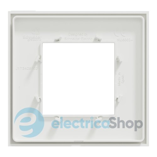 Рамка 1-постова Unica Deco Subtle NU600242, білий / мідь