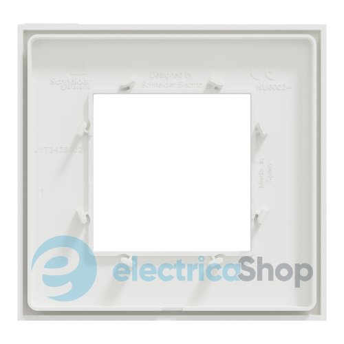 Рамка 1-постова Unica Deco Subtle NU600240, білий / срібло