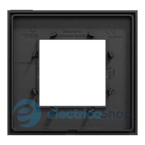 Рамка 1-постова Unica Deco Subtle NU600243, антрацит / срібло