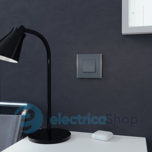 Рамка 1-постова Unica Deco Subtle NU600243, антрацит / срібло