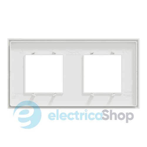 Рамка 2-постова Unica Deco Subtle NU600440, білий / срібло