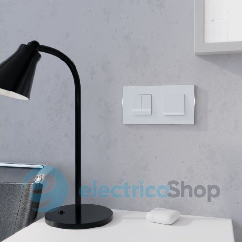 Рамка 2-постова Unica Deco Subtle NU600440, білий / срібло