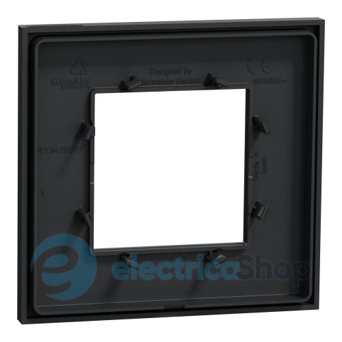 Рамка 1-постова Unica Deco Essentials NU600254, антрацит