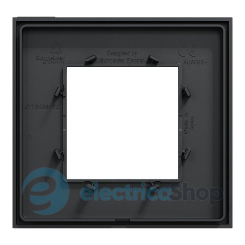 Рамка 1-постова Unica Deco Essentials NU600254, антрацит