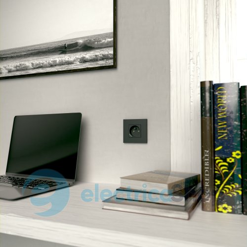 Рамка 1-постова Unica Deco Essentials NU600254, антрацит