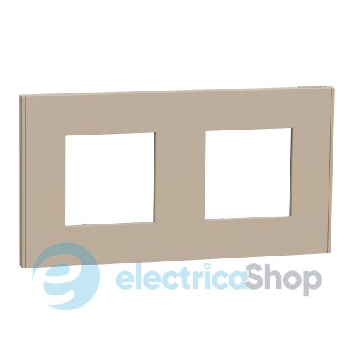 Рамка 2-постовая Unica Deco Essentials NU600426, темно-коричневый