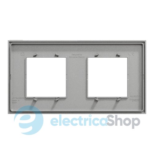 Рамка 2-постовая Unica Deco Essentials NU600430, алюминий