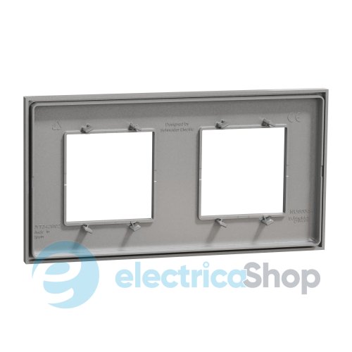 Рамка 2-постовая Unica Deco Essentials NU600430, алюминий