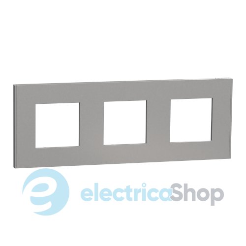Рамка 3-постовая Unica Deco Essentials NU600630, алюминий