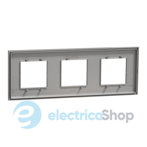 Рамка 3-постовая Unica Deco Essentials NU600630, алюминий