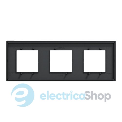 Рамка 3-постовая Unica Deco Essentials NU600654, антрацит