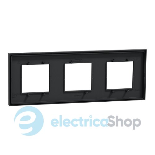 Рамка 3-постовая Unica Deco Essentials NU600654, антрацит