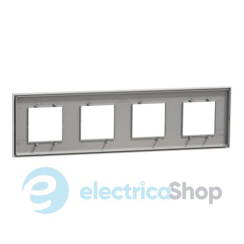 Рамка 4-постовая Unica Deco Essentials NU600824, светло-серый