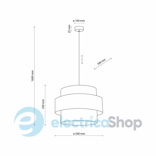 Подвесной светильник TK-Lighting CALISTO JUTA 1 500 5419