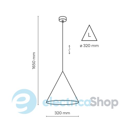 Підвісний світильник TK-Lighting CONO WHITE 1 L 10009