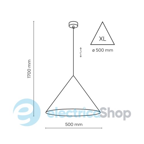 Підвісний світильник TK-Lighting CONO WHITE 1 XL 10010