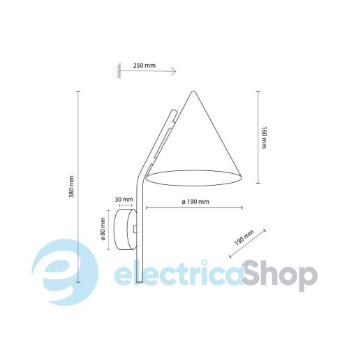 Бра TK-Lighting CONO BLACK 1 (10041)