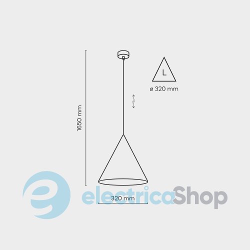 Подвесной светильник TK-Lighting CONO BEIGE 1 L 10056