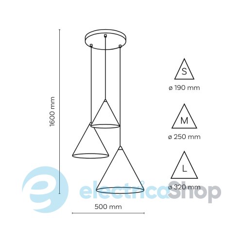 Підвісний світильник TK-Lighting CONO MIX 3 SML 6633