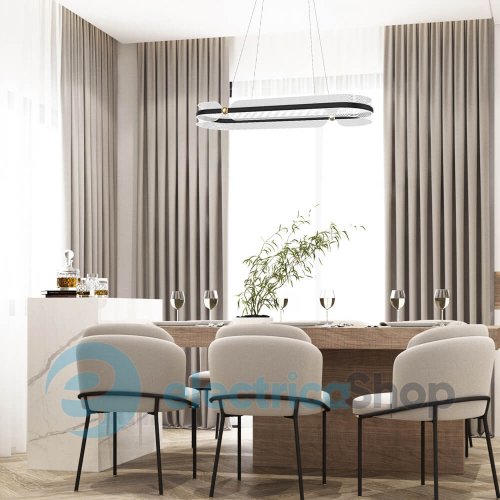 Підвісний світильник Italux PND-63728-56W-3K-BK-GD Sopla