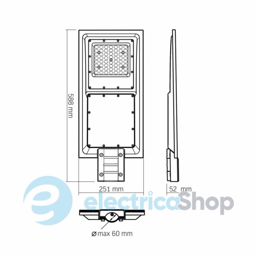 LED фонарь уличный автономный VIDEX 2300Lm 5000K (VL-SLSO-082-S)