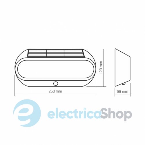 Вуличний настінний світильник VIDEX IP54 500Lm 5000K VL-BHSO-001-S (27951) Sensor