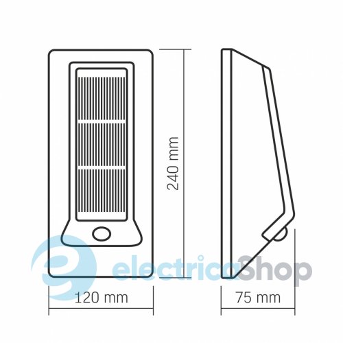 Вуличний настінний світильник VIDEX IP54 500Lm 5000K VL-BHSO-003-S (27953) Sensor