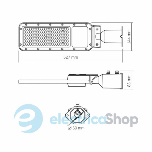 Вуличний ліхтар консольний VIDEX IP65 SLE17 100W 11000Lm 5000K VL-SLE17-1005 (27955)