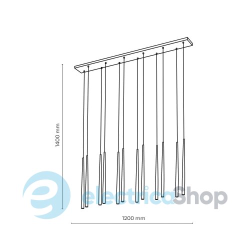 Подвесной светильник TK-Lighting PIANO BLACK 12 10115