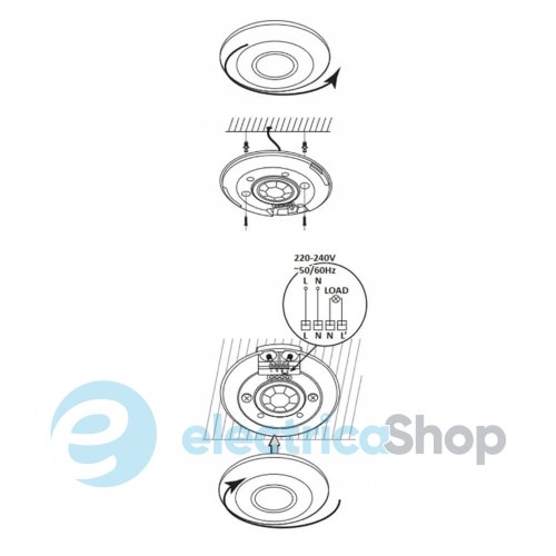 Датчик движения ES-M15B Goldlux 318756 Led IP20 Wh
