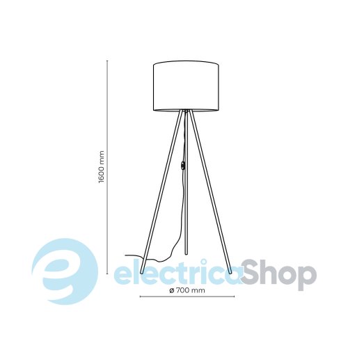 Торшер TK-Lighting UMBERTO BLACK GOLD 1 (6635)