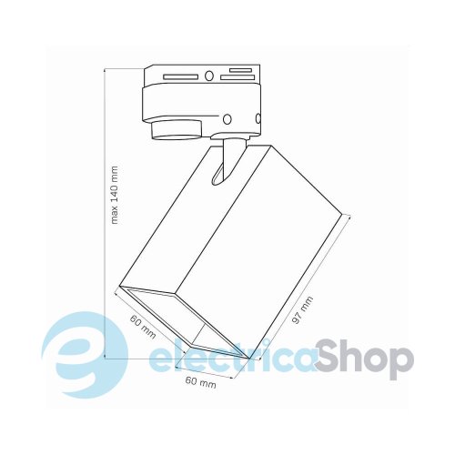 Трековый светильник Square GU10 Goldlux 321749
