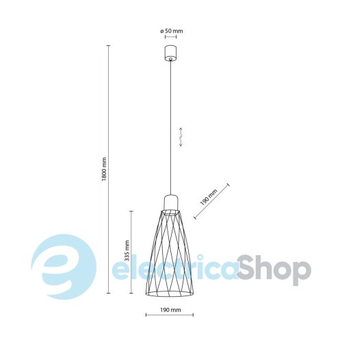 Підвісний світильник TK-Lighting MODESTO WOOD 1 10157