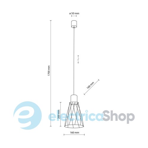 Подвесной светильник TK-Lighting MODESTO WOOD 1 10155